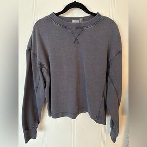 Zella worn washed navy blue Knit Pullover